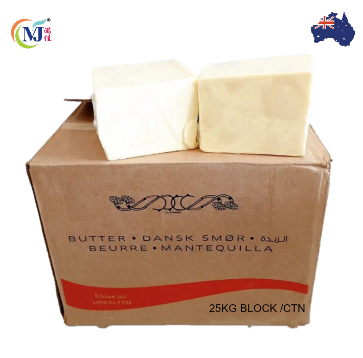 BUTTER UNSALTED Australian 25kg block/carton